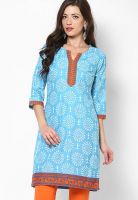 Rangriti Blue Printed Kurtis