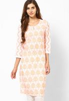 Rangriti Orange Printed Kurtis