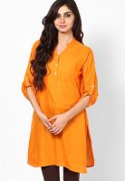 Rangriti Orange Solid Kurtis