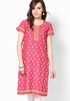 Rangriti Pink Printed Kurtis