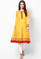 Rangriti Yellow Printed Kurtas