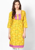 Rangriti Yellow Printed Kurtis