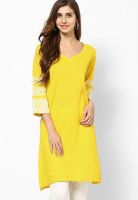 Rangriti Yellow Printed Kurtis