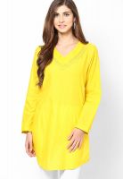 Rangriti Yellow Solid Kurtis