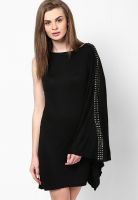 Rattrap Black Strappy Batwing Dress