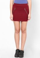 Rattrap Red A-Line Skirt