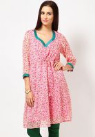 Riya Pink Printed Kurtis