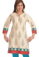 Salwar Studio Beige Printed Kurtis Salwar Studio Beige Printed Kurtis