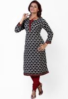 Salwar Studio Black Printed Kurtas