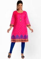Salwar Studio Pink Printed Kurtis
