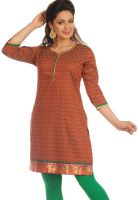 Salwar Studio Red Printed Kurtis