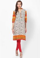 Shree Beige Printed Kurtis