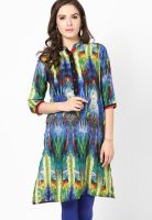 Shree Blue Printed Kurtis