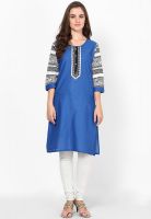 Shree Blue Solid Kurtis