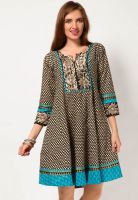 Shree Cream Embroidered Kurtis