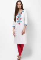 Shree Cream Printed Kurtis