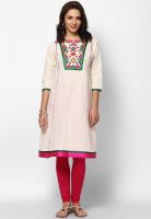 Shree Cream Printed Kurtis