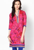 Shree Fuchsia Embroidered Kurtis