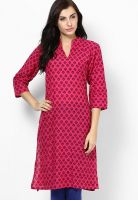 Shree Fuchsia Printed Kurta