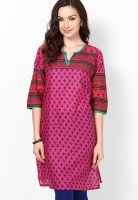 Shree Fuchsia Printed Kurta