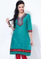 Shree Green Printed Kurtis