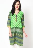 Shree Green Printed Kurtis