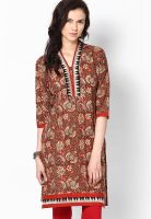 Shree Maroon Embroidered Kurtis