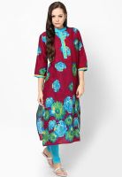 Shree Maroon Printed Kurta