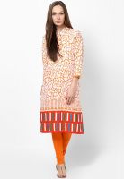 Shree Orange Printed Kurta