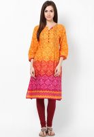 Shree Orange Printed Kurta