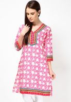 Shree Pink Printed Kurtis