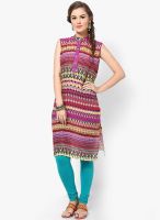 Shree Purple Printed Kurta