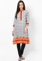 Shree White Printed Kurtis