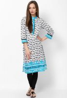 Shree White Printed Kurtis