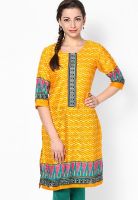 Shree Yellow Embroidered Kurta