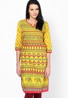 Shree Yellow Printed Kurta