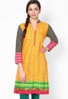 Shree Yellow Printed Kurta