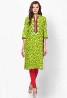 Shree Yellow Printed Kurtis