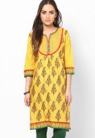 Shree Yellow Printed Kurtis