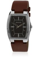 Sonata 7998Sl02 Brown/Black Analog Watch