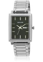 Sonata Nf7078sm06 Silver/Black Analog Watch