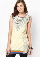 Span Yellow Printed Kurtis