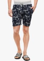 Tab91 Blue Printed Shorts