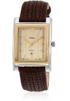 Timex T2M439 Brown/Golden Analog Watch