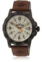 Timex T49990 Brown/White Analog Watch