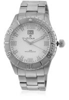 Titan 9379Sm01 Silver Analog Watch