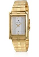 Titan Ne9154Ym01A Gold/White Analog Watch