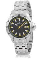 Titan Octane 9446SM02J Silver/Black Analog Watch