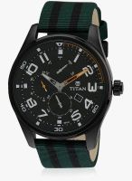 Titan Octane 9487NP01J Green/Black Analog Watch