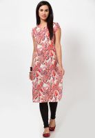 Tops And Tunics Off White Printed Kurtis